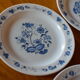 Lot of 6 plates dessert opaline vintage