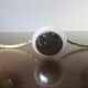 Coat holder 3 white and chrome patères 50s