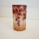 Legras quadrilobed vase from the "ruby" series in glass (1900 - 1910)
