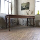 Turned legs farm table