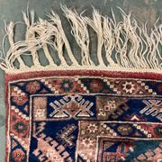 Vintage Turkish Tribal Rug veg dye 220x132 cm Turkish Carpet Red, Blue, Green