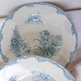 4 vintage ironstone soup plates from L&G, Oeillets model 220520