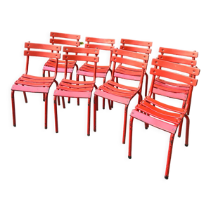8 chaises industrielles