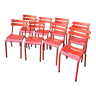 8 industrial chairs Tolix style