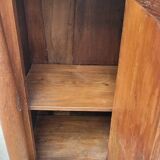 Empire bedside table with detached columns in walnut 19th