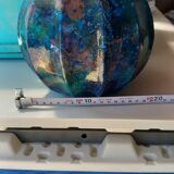 Vase laque line bleu