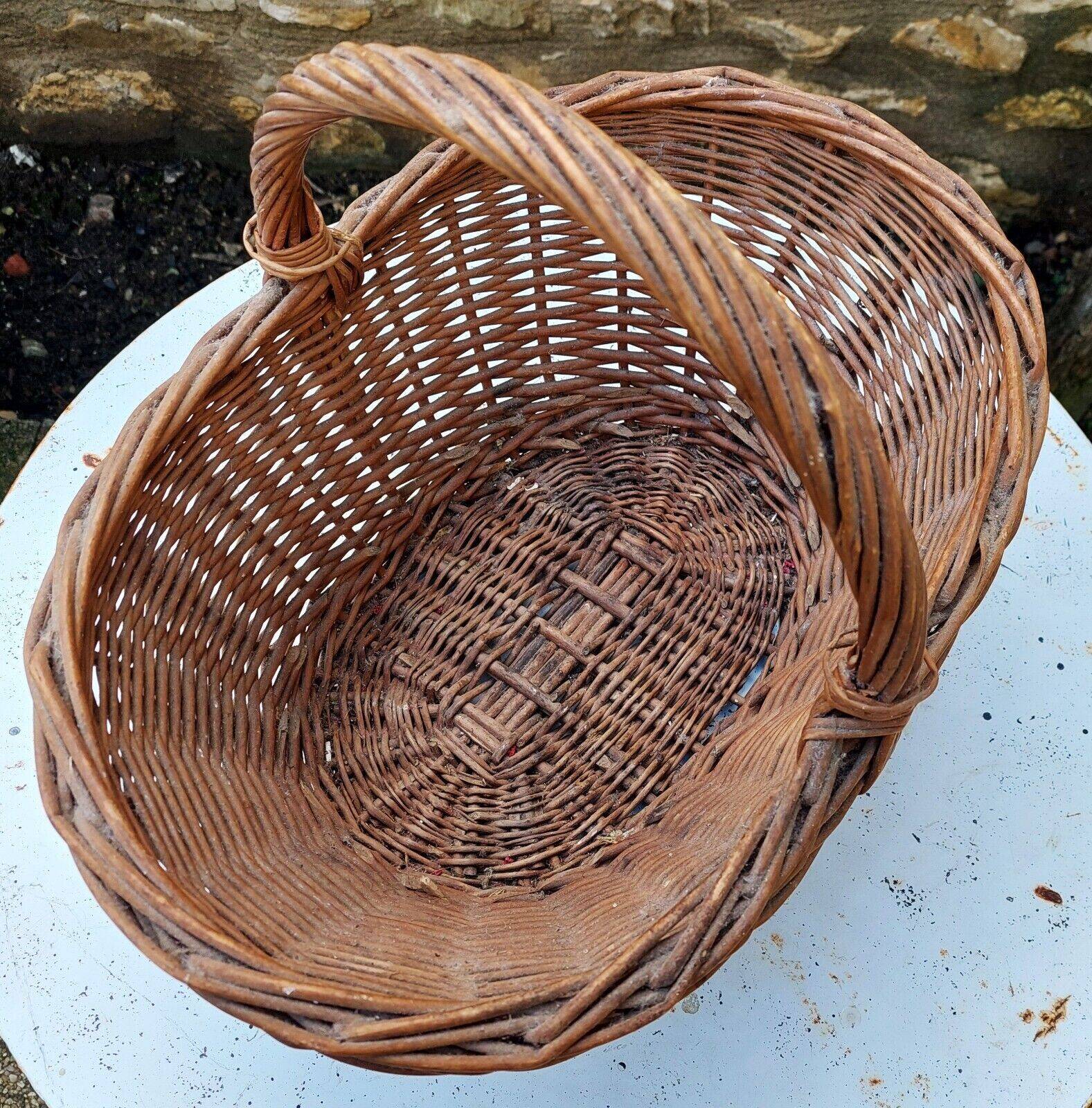 Vintage wicker basket 42 cm