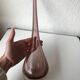Scandinavian thick glass vase circa 1960 - 1970