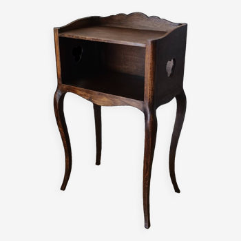 Louis XV style oak bedside table