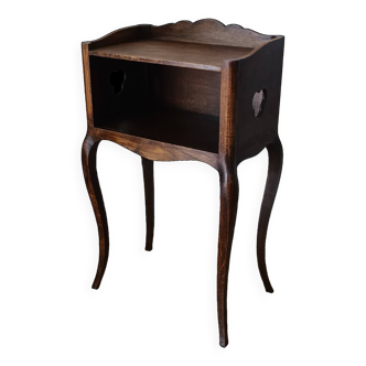 Louis XV style oak bedside table