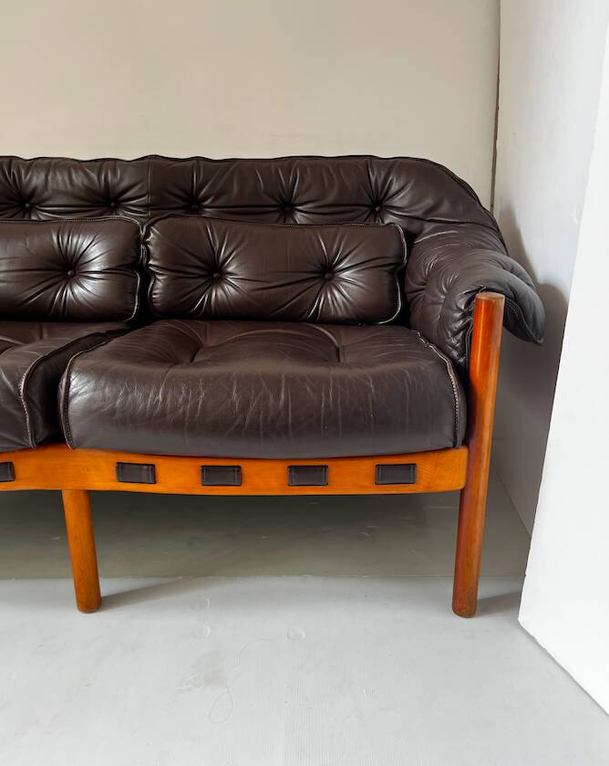 2/3-seater canapé Arne Norrell for COJA Sweden in leather