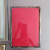 Set of 4 Danish photo frames 40s or 50s in curved glass