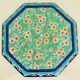 Glazed ceramic trivet, Longwy enamels, art deco