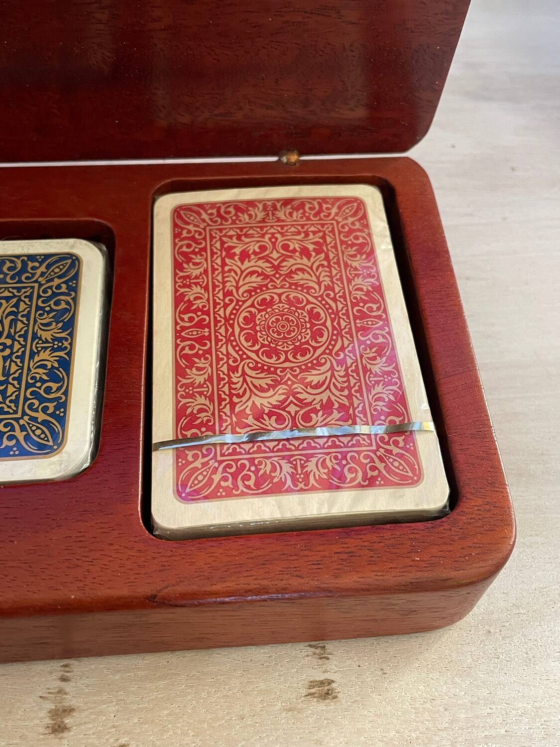 Mahogany card box