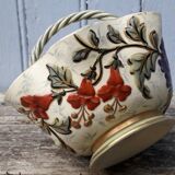 Basket trinket bowl Keller and Guerin Lunéville art nouveau