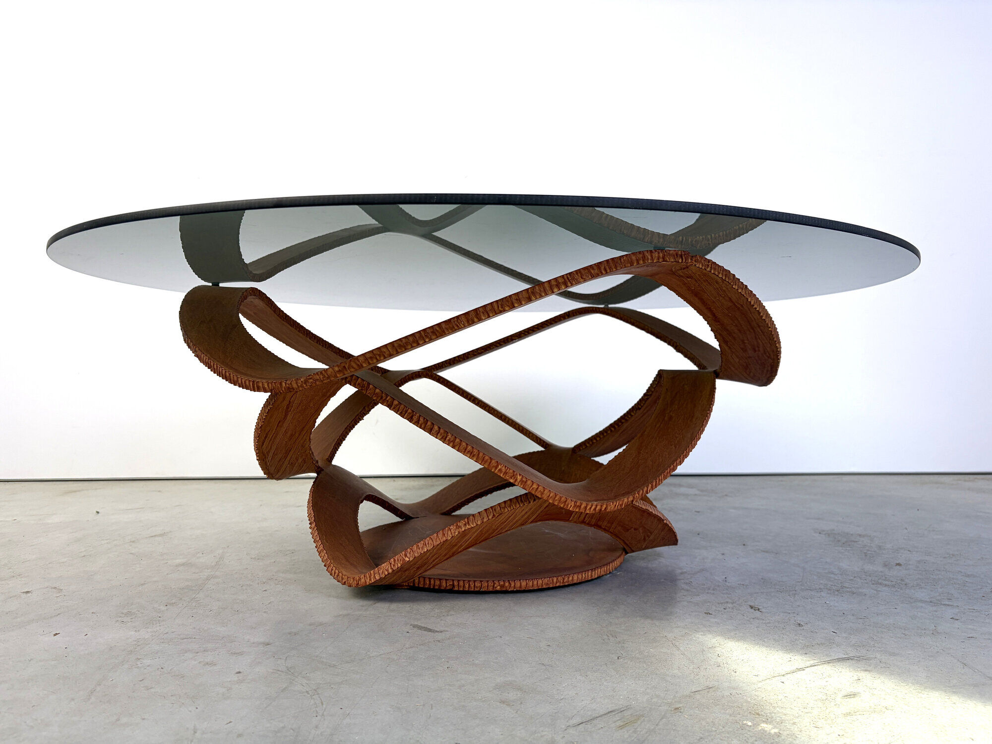 Steel coffee table by Maurice Barilone, 1980s