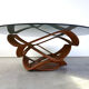 Steel coffee table by Maurice Barilone, 1980s