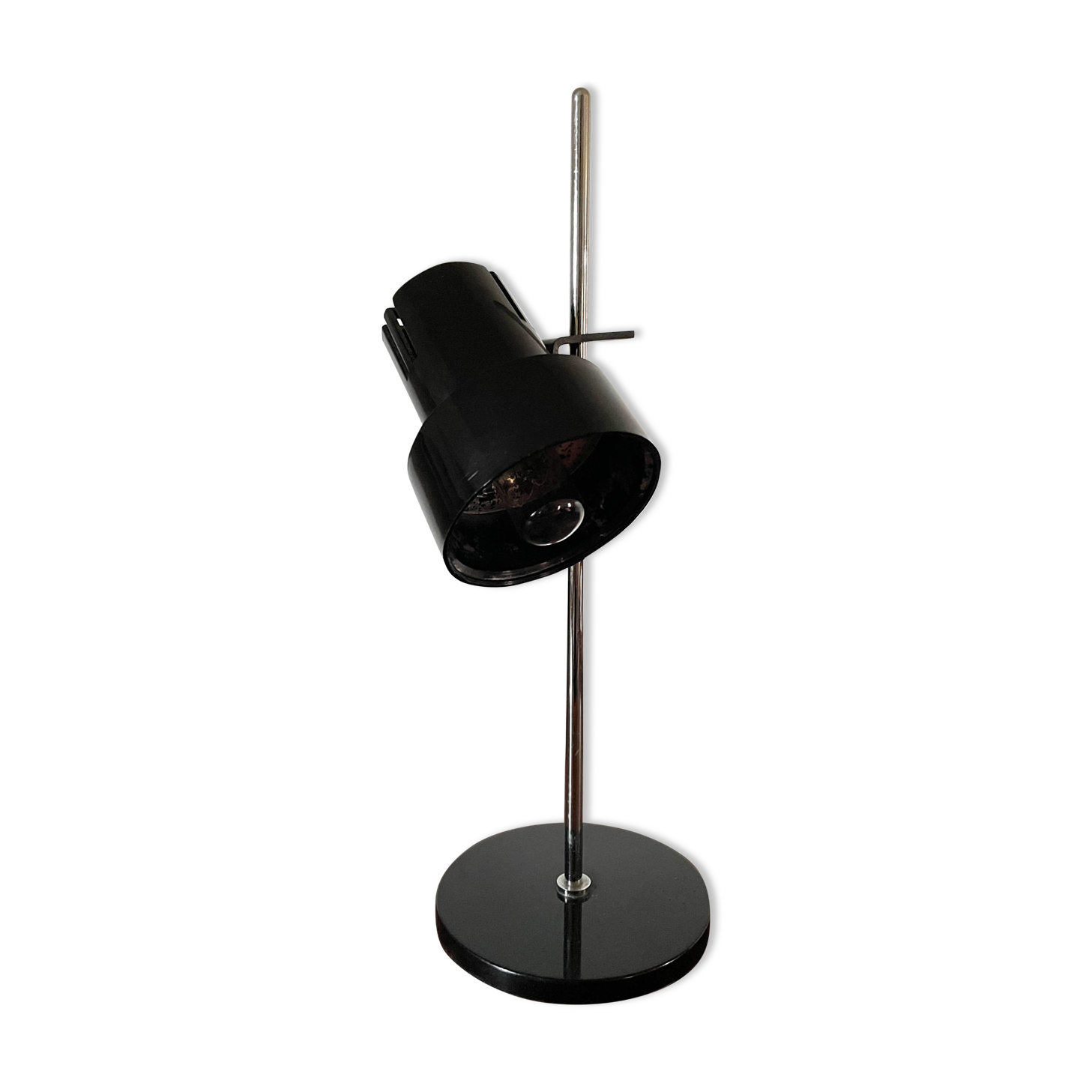 Lampe de bureau à pince noire 1970