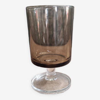Vintage French water glass from Luminarc, in smoked grey