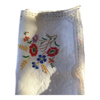 Vintage embroidered tablecloth