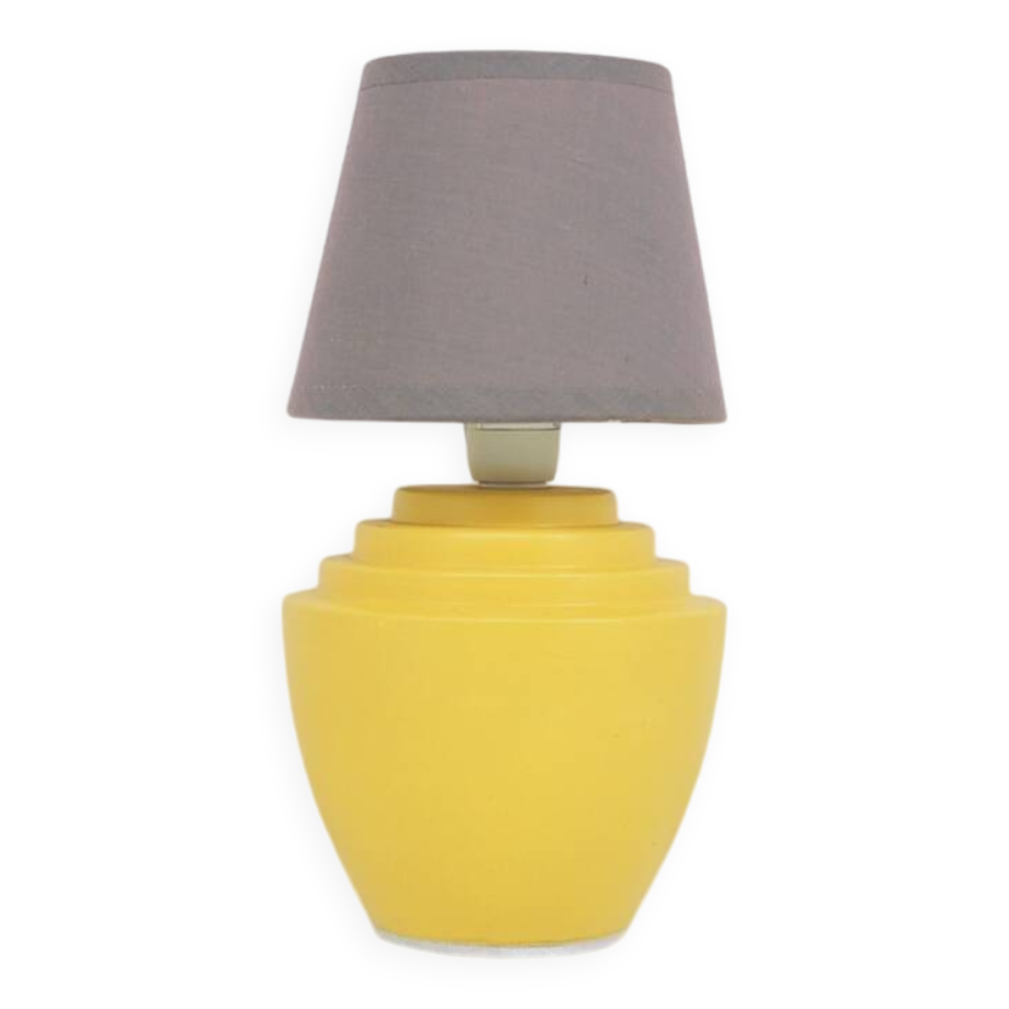 Lampe jaune vintage marron clair nuance marron argile