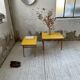 Duo de tables basses bois jaune