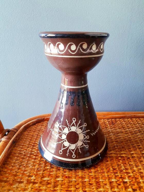 1960s ceramic candlestick