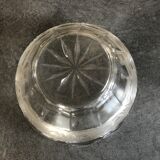Cup in glass with decoration of frieze floral frosted art deco