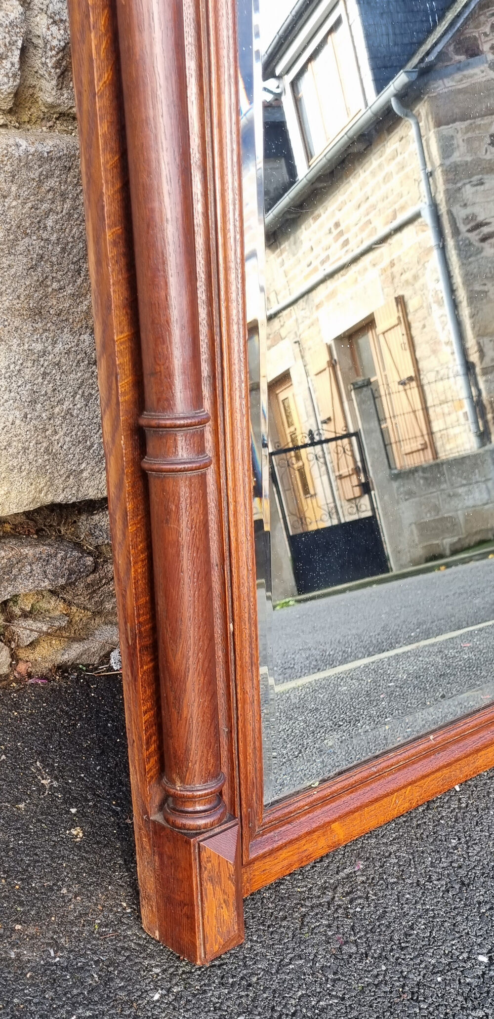 Large mirror Trumeau, wood, vintage, Henri II