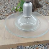 Holophane art deco glass pendant light