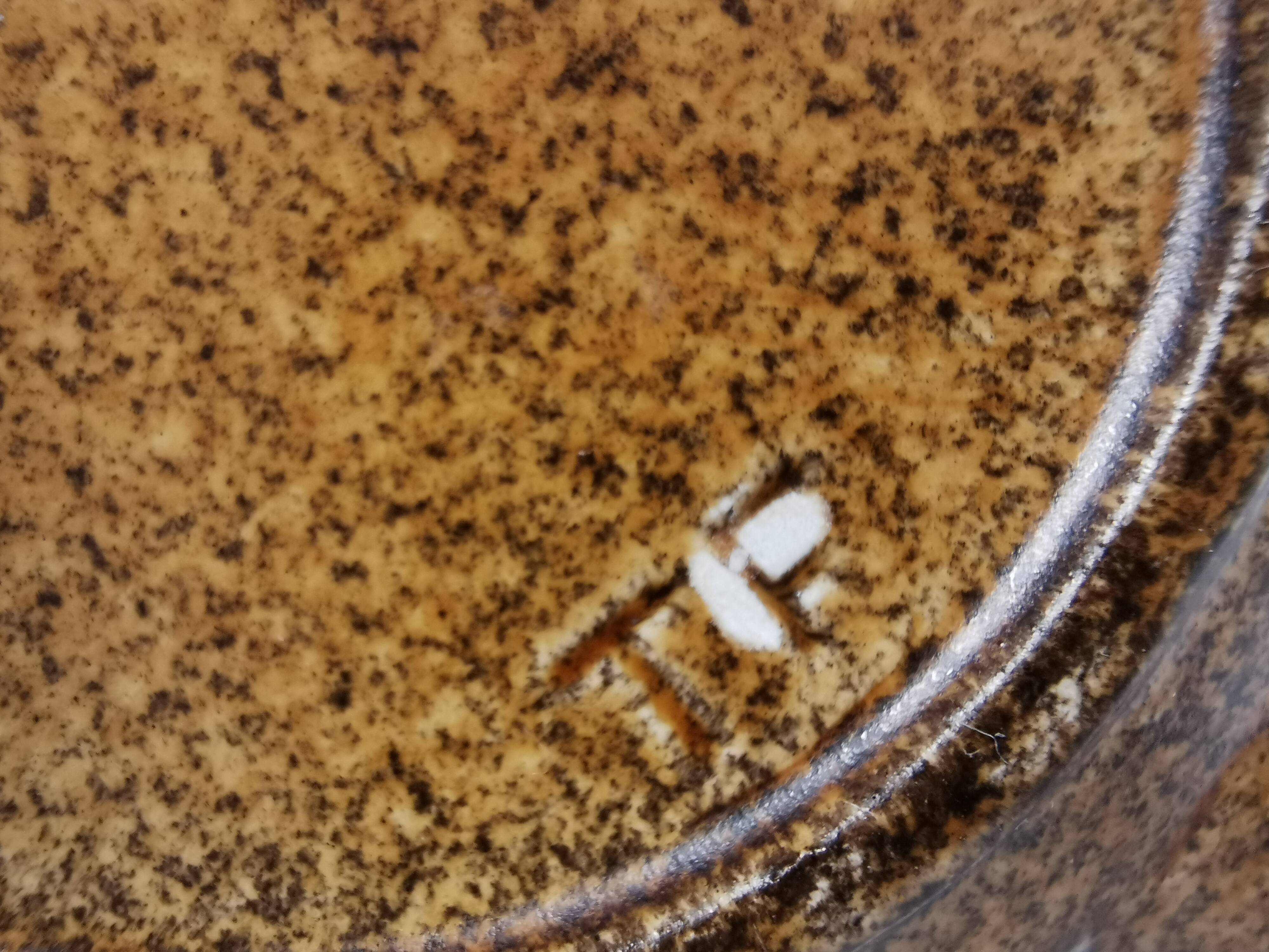 Very nice cream jug in hare fur glaze, Danish and from the 1970-80s.