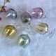 6 vintage glasses of iridescent colors
