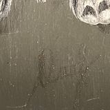 Pastel, butterfly drawing signed, 20th century frame