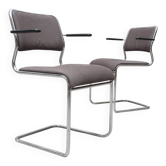 NKR Tranas — Steel Tube Chairs (Pair) — Swedish Modernist Seating — Second