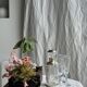 Set of 5 glass champagne flutes with twisted ribbed base