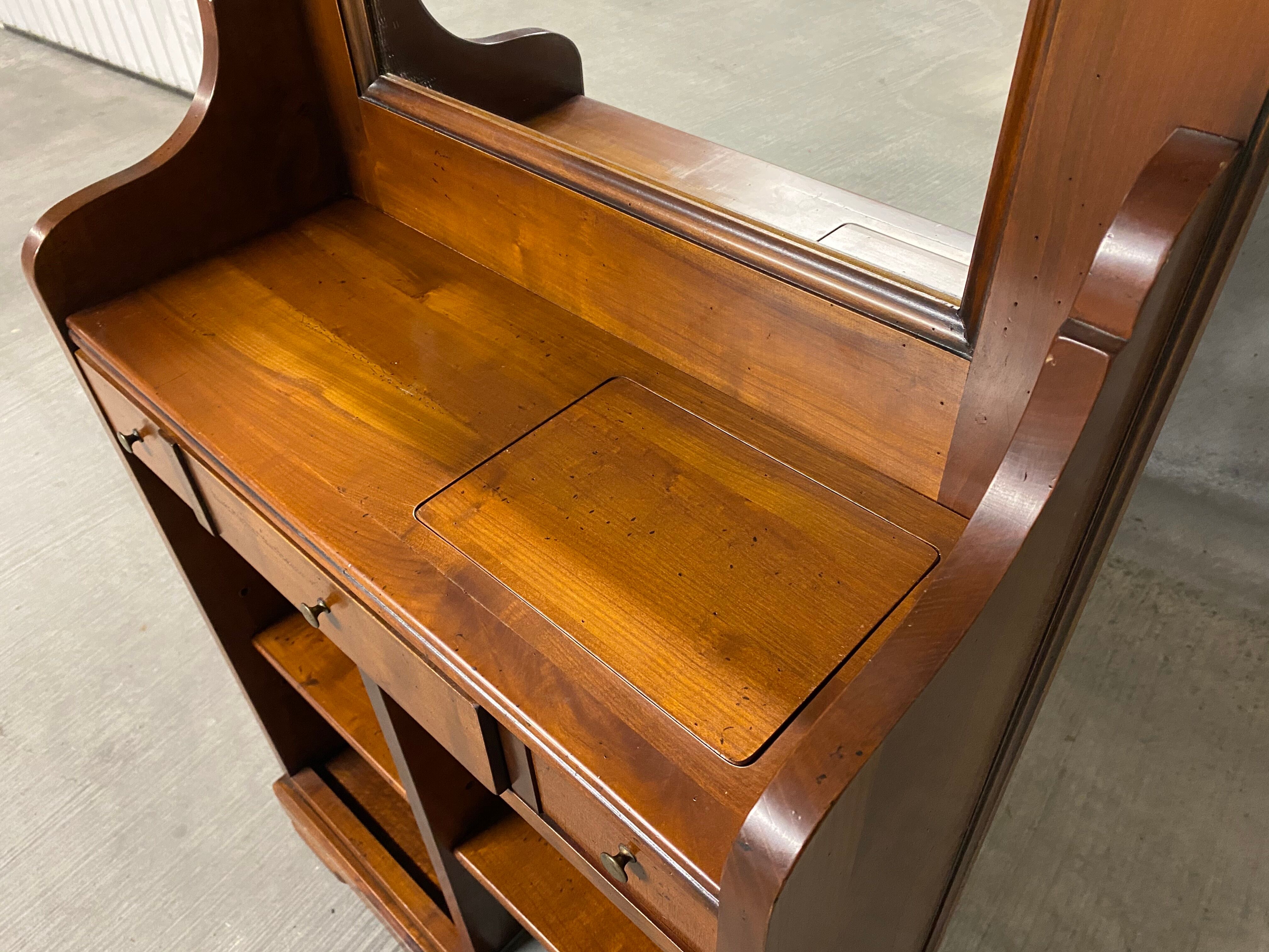 vintage 1970s walnut entrance locker room