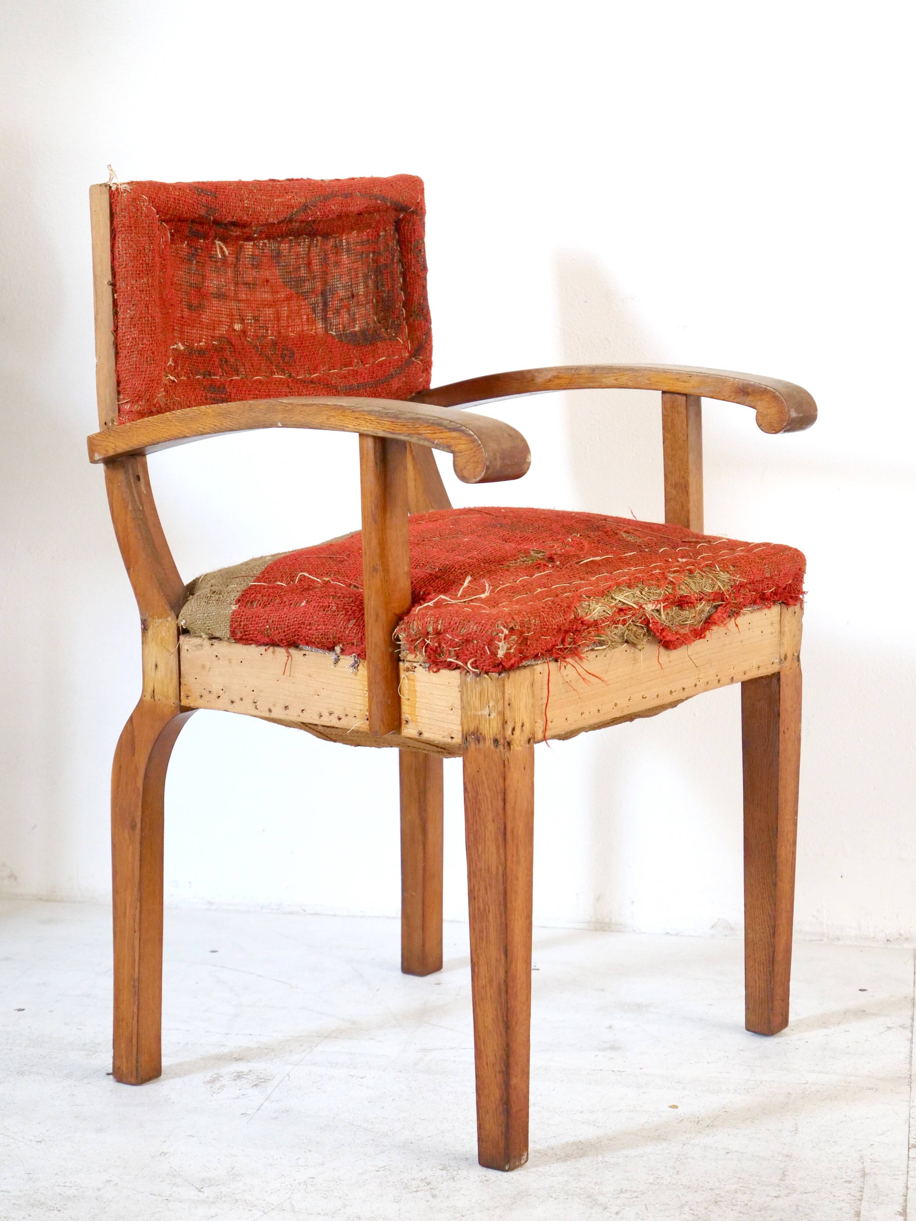 Fauteuil bridge ancien structure originale projet de tapissier