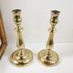 Pair Golden Brass Candlesticks