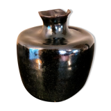 Black ceramic vase