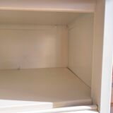 Vintage metal clamshell cabinet