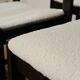 6 chaises noires laquées et bouclette