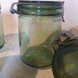 4 identical 1l green solidex jars