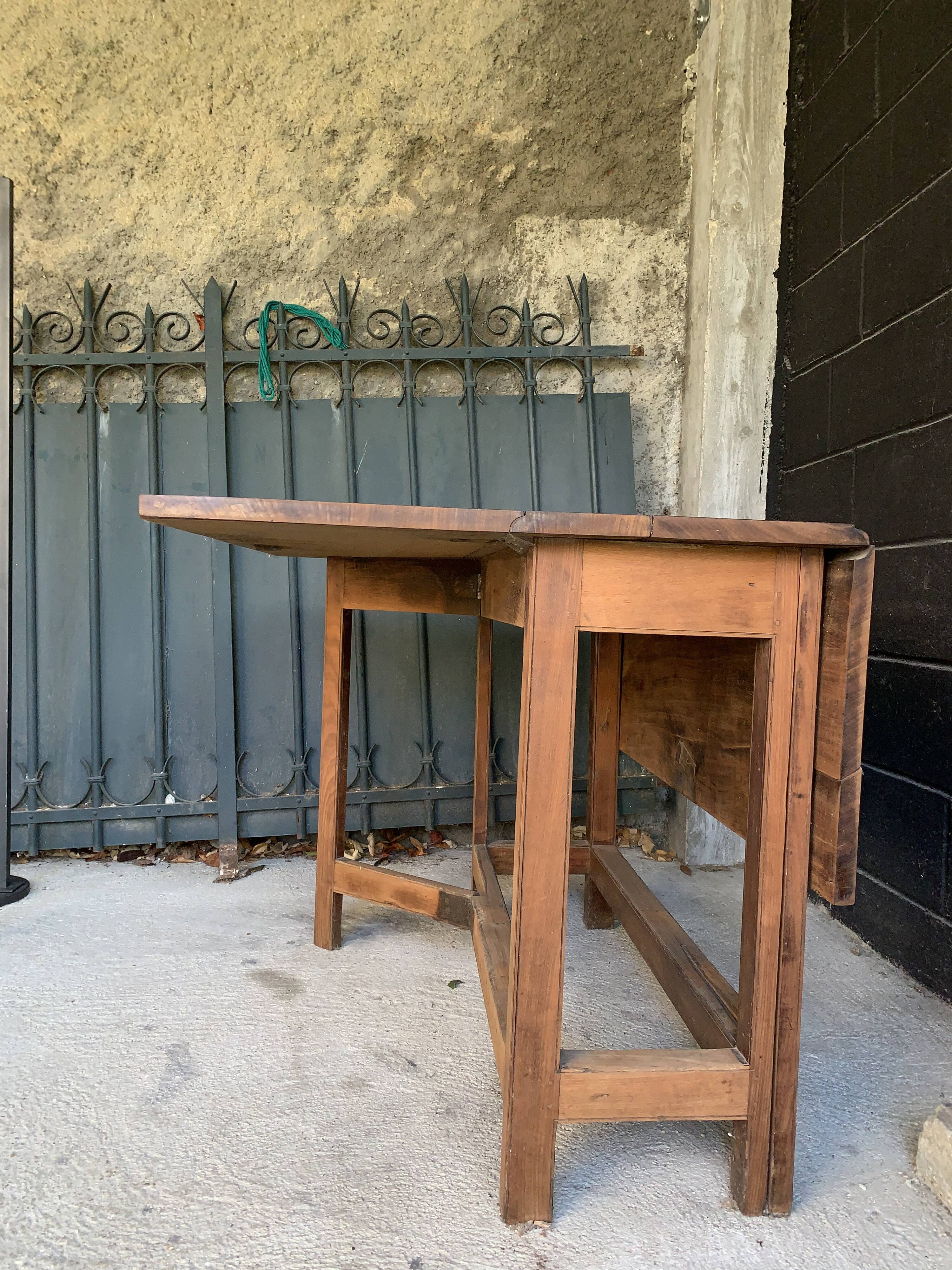 Solid wood table or console.