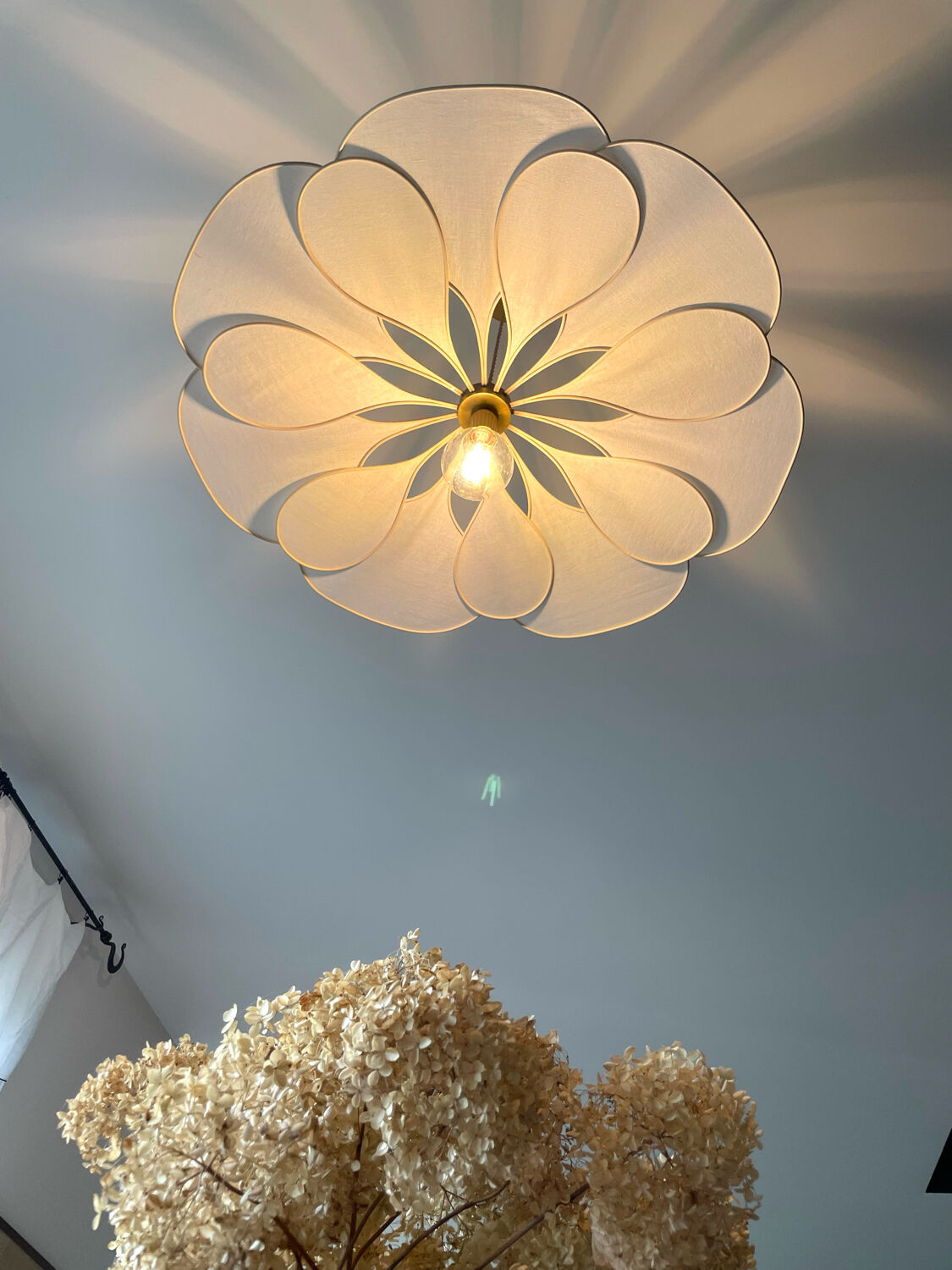 Linen and rattan suspension