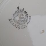 7 flat earthenware plates Moulin des loups & Hamage model Bagatelle diam 23.5 cm