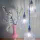 Vintage glass triple globe waterfall pendant light