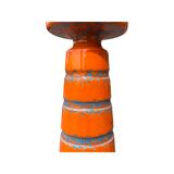Large Rare Vintage Floor / Table Lamp Made In Germany 1960s | Orange-Blue Vulcano Style With Shade