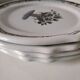4 earthenware plates with old Rouen decoration, handmade blue floral basket