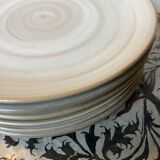 6 grandes assiettes Niderviller modèle Pierre