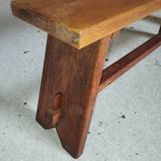 2 brutalist benches and 2 stools from the 1950s.